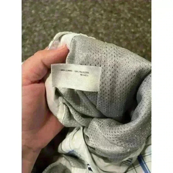 Old Navy Men's Size Medium Swim Trunk Shorts Blue/White/Black Plaid with Tie - Picture 7 of 7